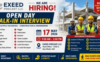 Walk in Interview in Dubai UAE Jobs Exeed Precast 2026